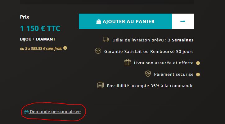 demande personnalisée
