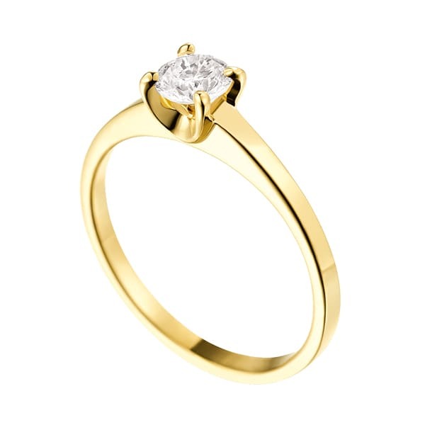 Diamant bague or jaune