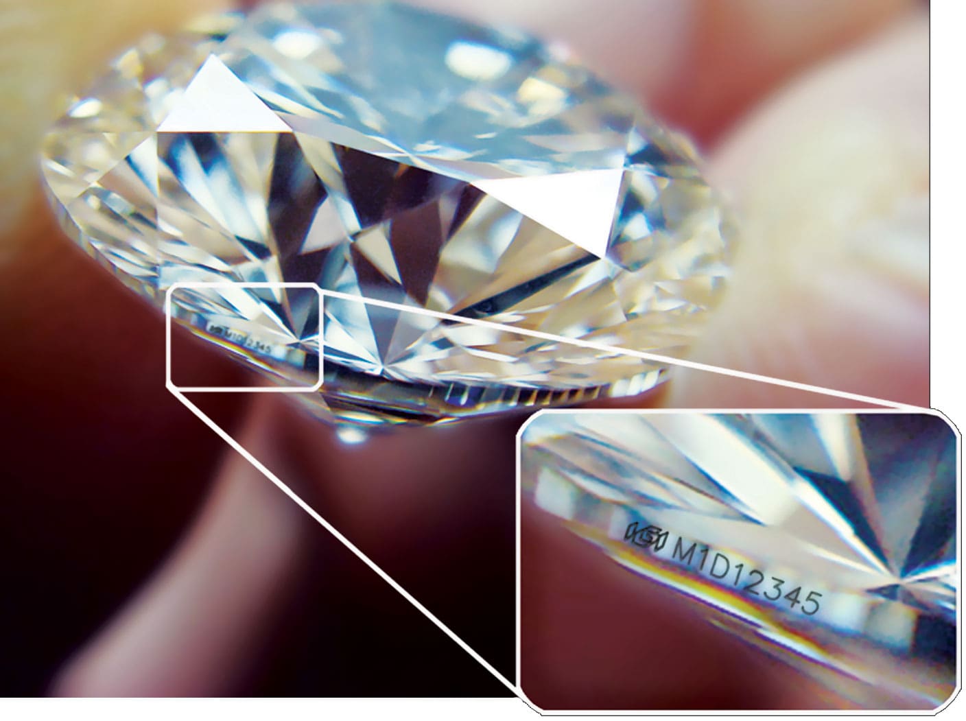 Diamond laser marking