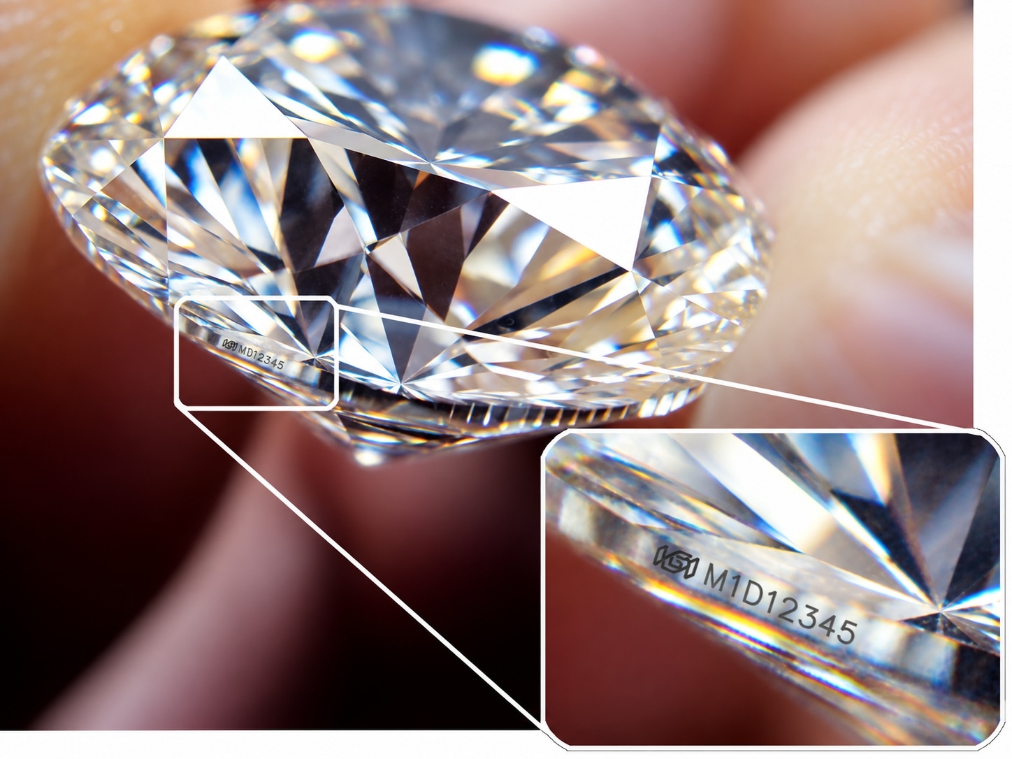 Diamond laser marking