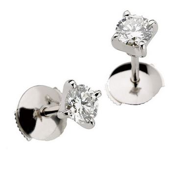 Boucle d'oreilles diamant berceau 