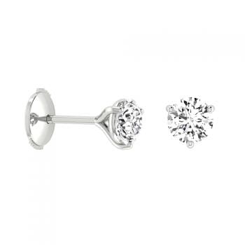 3 prongs diamond earrings