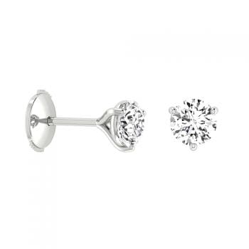 boucle d'oreilles diamant 3 griffes