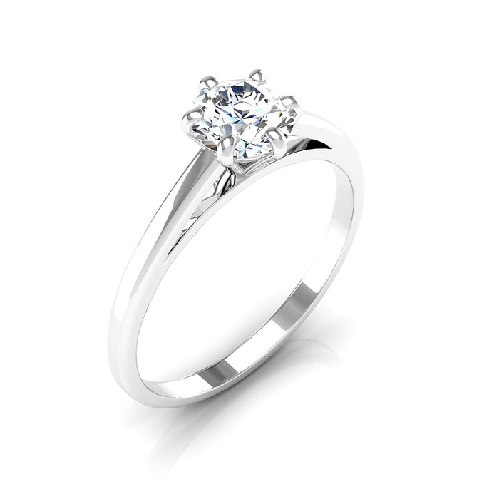 bague solitaire diamant 6 griffes