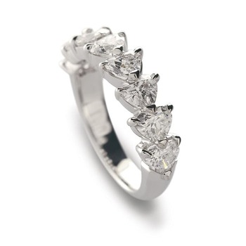 diamond heart wedding ring