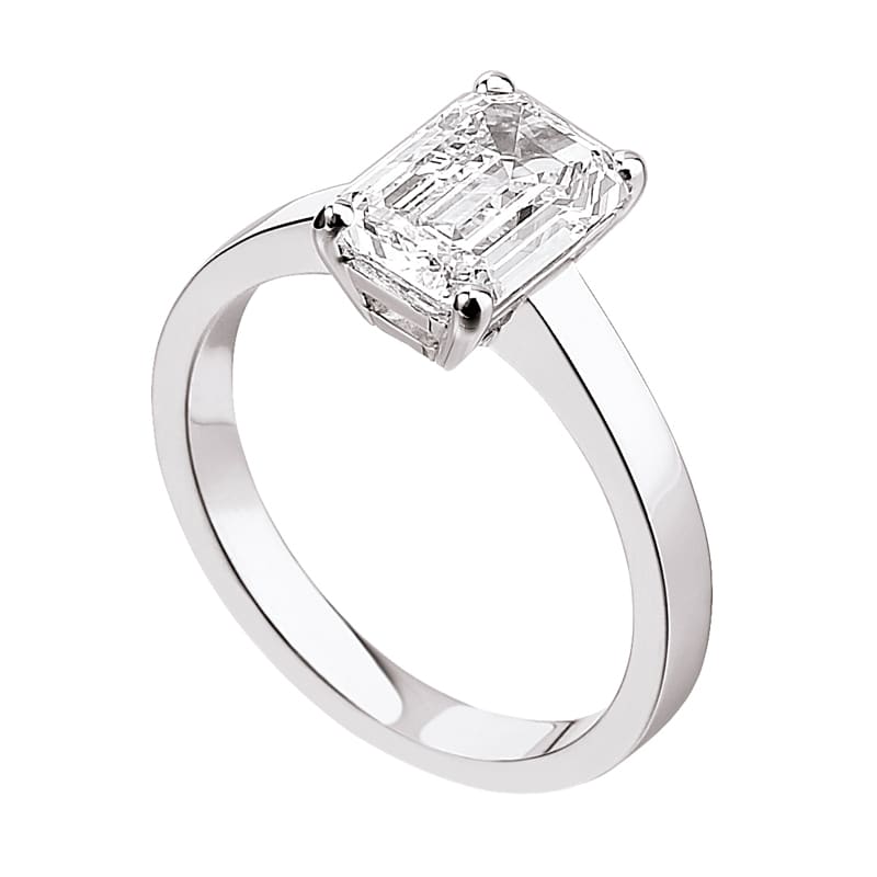 emerald cut diamond ring