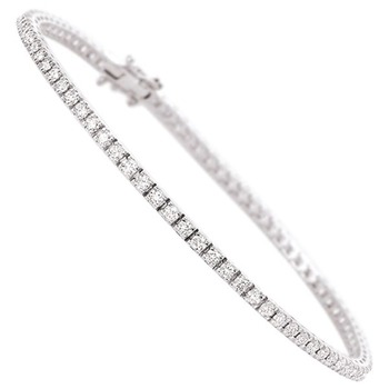 Bracelet Or Blanc 375/1000 Bangle 