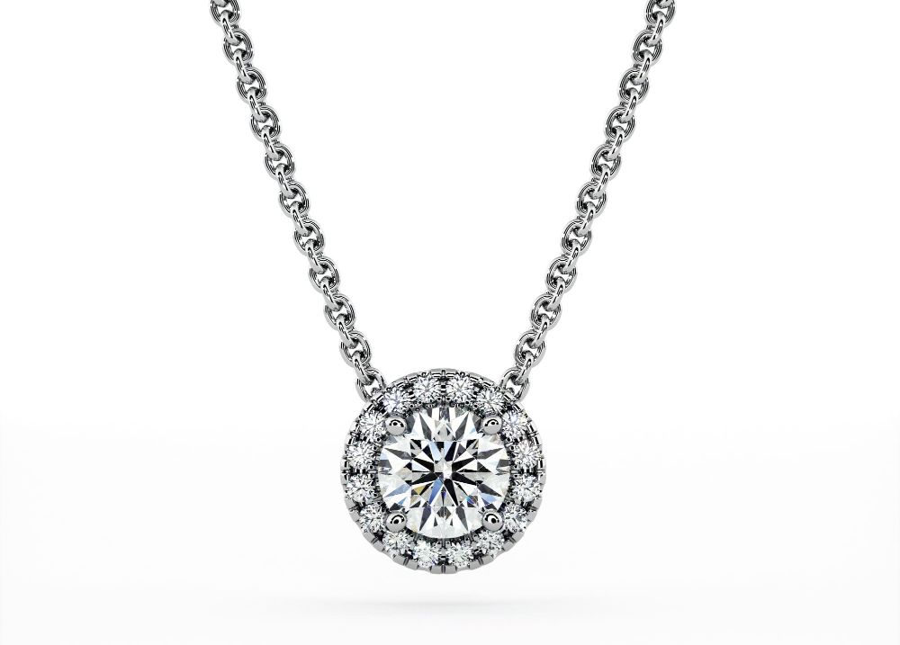 white gold diamond pendant chain