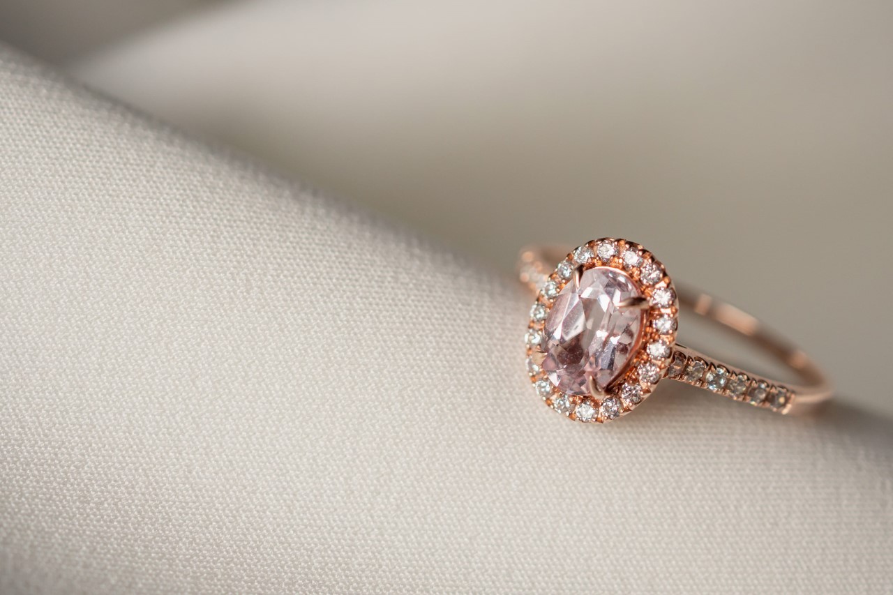 Solitaire care diamond rose gold