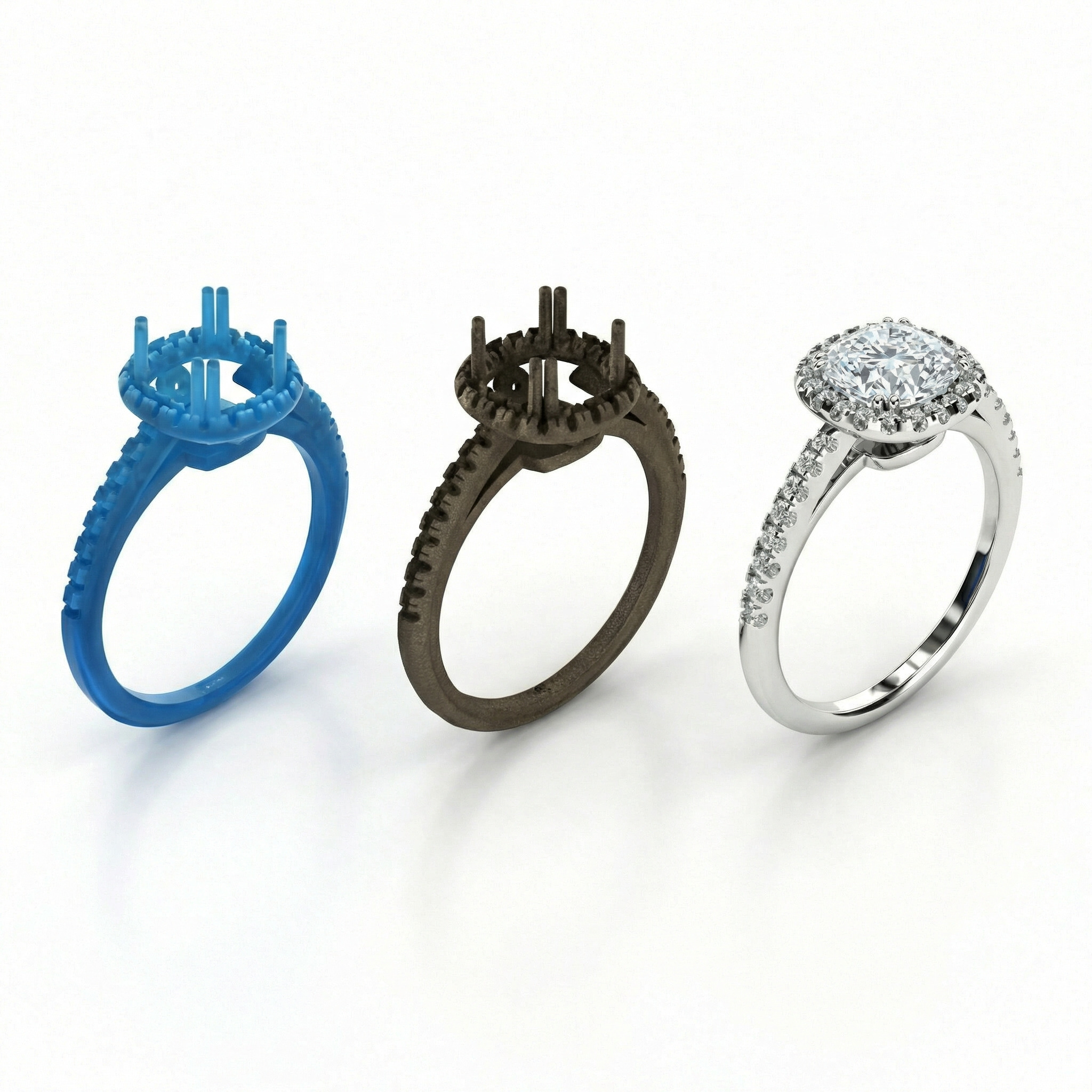 cire, fonte et image 3D bijou