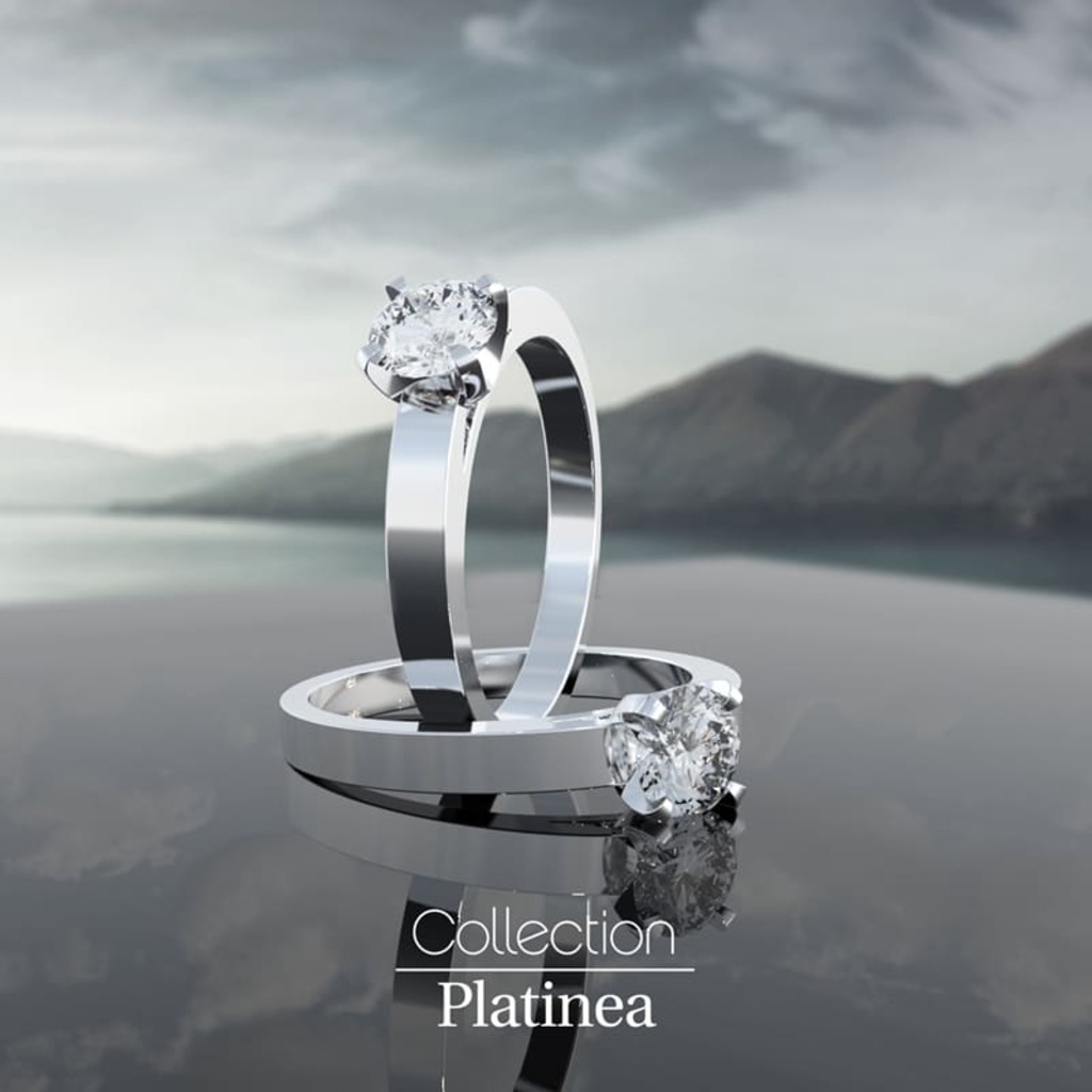 Solitaire  Classique  Diamant PLATINEA Berceau