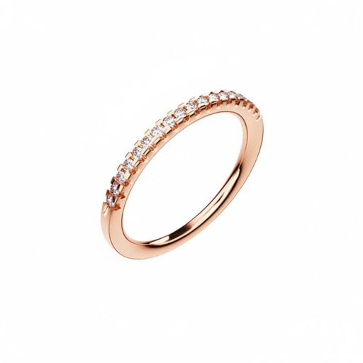 Wedding Band Half set   Diamond Pink Gold SWEET Pink Gold 18 carats (750/1000)