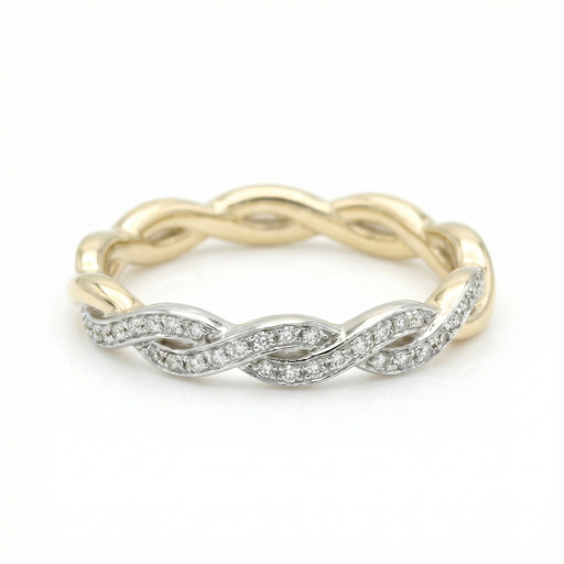 Alliance Demi-tour  Diamant Or Jaune Lys de Mer Or Jaune 18 carats (750/000)