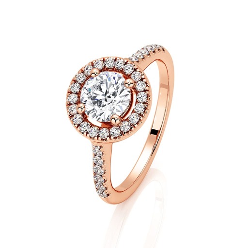 Bague  Classique   Diamant Or Rose BRILLANT Or Rose 18 carats (750/000)