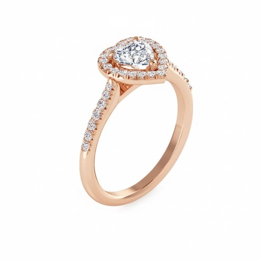 Bague  Classique   Diamant Or Rose COEUR Or Rose 18 carats (750/000)