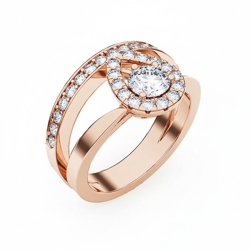 Bague  Classique   Diamant Or Rose L'UN POUR L'AUTRE Or Rose 18 carats (750/000)