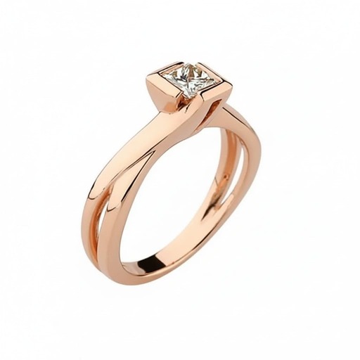 Bague  Classique   Diamant Or Rose Princesse NOVA  Or Rose 18 carats (750/000)