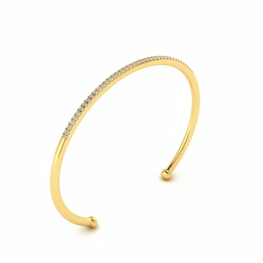  Bracelet   Diamant Or Jaune Jonc de Diamants Or Jaune 18 carats (750/000)