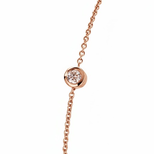  Bracelet   Diamant Or Rose serti clos ETERNITE Or Rose 18 carats (750/000)