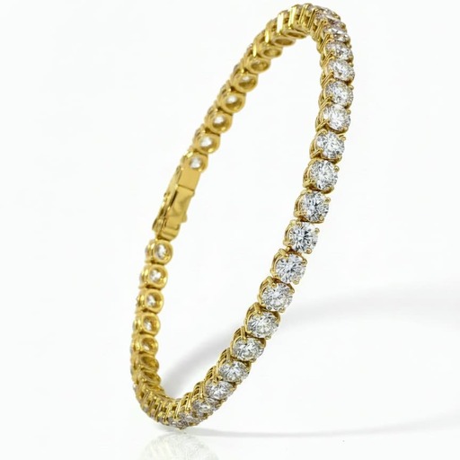 Bracelet   Diamant Or Jaune TENNIS DIAMANTS Or Jaune 18 carats (750/000)