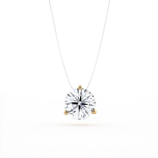 Pendant & Necklace Classics  Diamond Yellow Gold Fishing wire Yellow Gold 18 carats (750/1000)