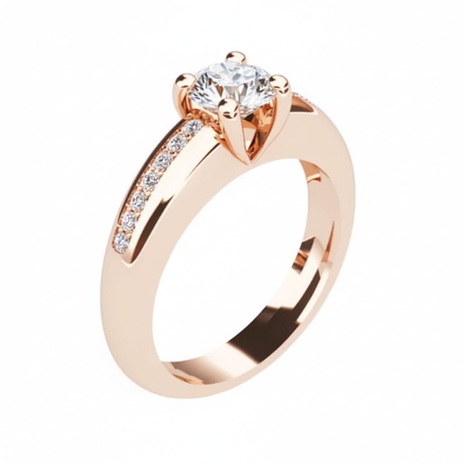 Engagement ring Paved   Diamond Pink Gold PARISOLO (paved) Pink Gold 18 carats (750/1000)