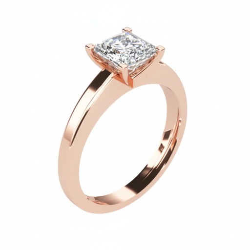 Engagement ring Classics  Diamond Pink Gold Royal Princess  Pink Gold 18 carats (750/1000)