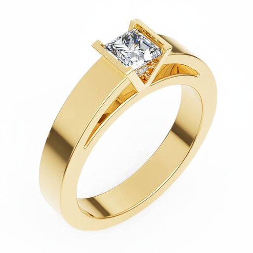 Engagement ring Classics  Diamond Yellow Gold PRINCESS V Yellow Gold 18 carats (750/1000)