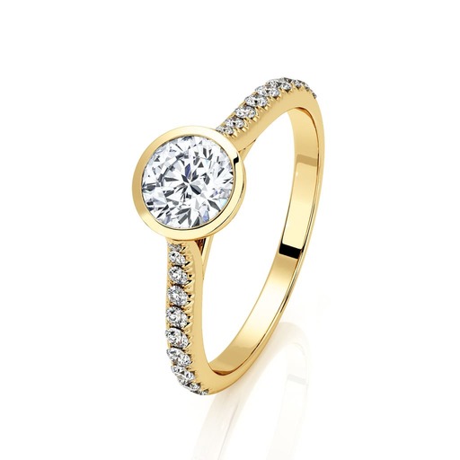 Engagement ring Paved   Diamond Yellow Gold diamond band ETERNITY Yellow Gold 18 carats (750/1000)