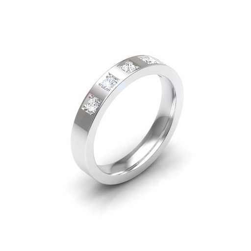 Wedding Band Half set   Diamond White Gold 5