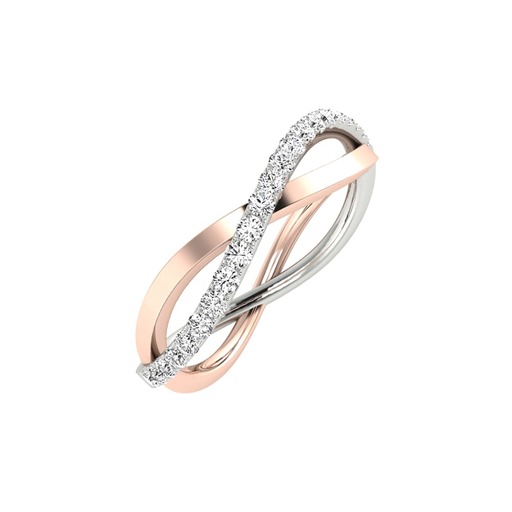 Wedding Band Half set   Diamond White Gold INFINITY