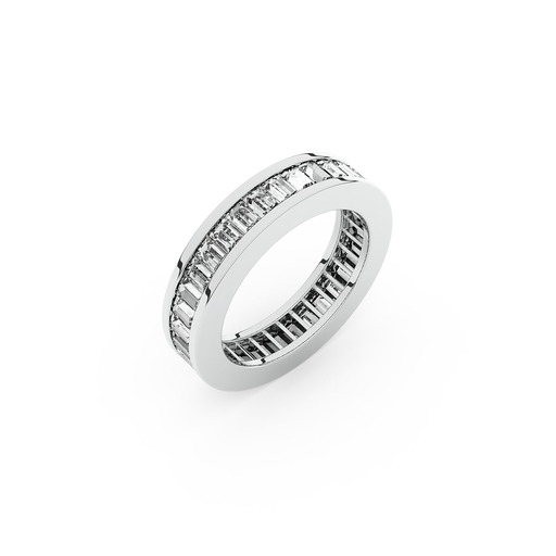 Wedding Band Full set   Diamond White Gold Baguette-cut 