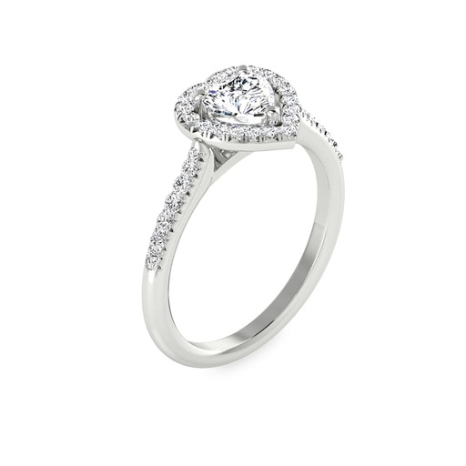 Ring Classics  Diamond White Gold with palladium  with palladium   18 carats (750/1000) HEART