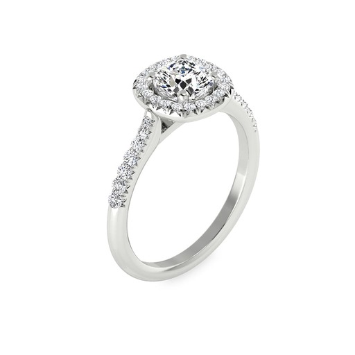 Ring Classics  Diamond White Gold CUSHION