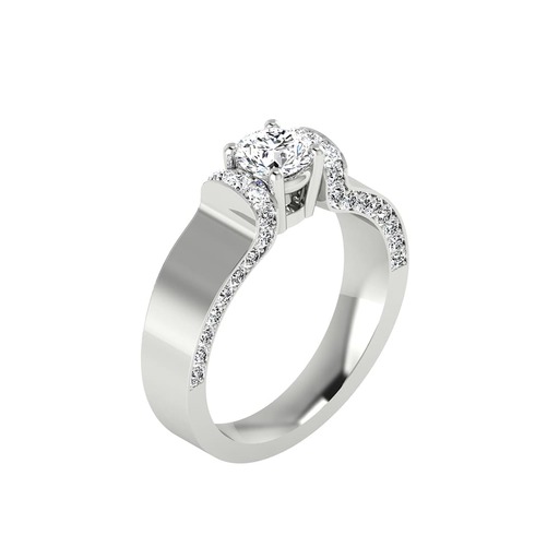 Bague  Classique   Diamant Or Blanc FRISSON