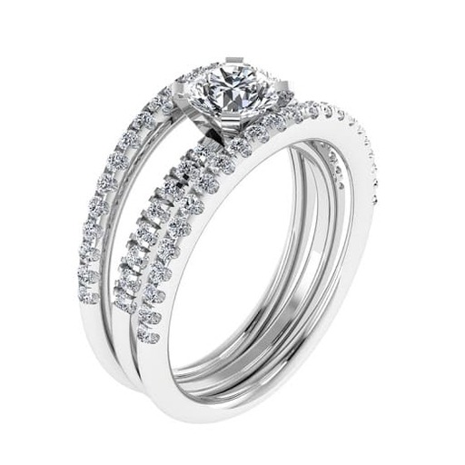 Ring Classics  Diamond White Gold with palladium  with palladium   18 carats (750/1000) PASSION