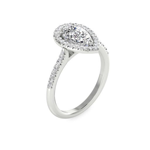 Ring Classics  Diamond White Gold with palladium  with palladium   18 carats (750/1000) PEAR SHAPE