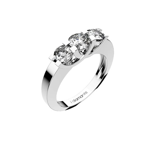 Ring Trilogy  Diamond White Gold with palladium  with palladium   18 carats (750/1000) Waltzing with You