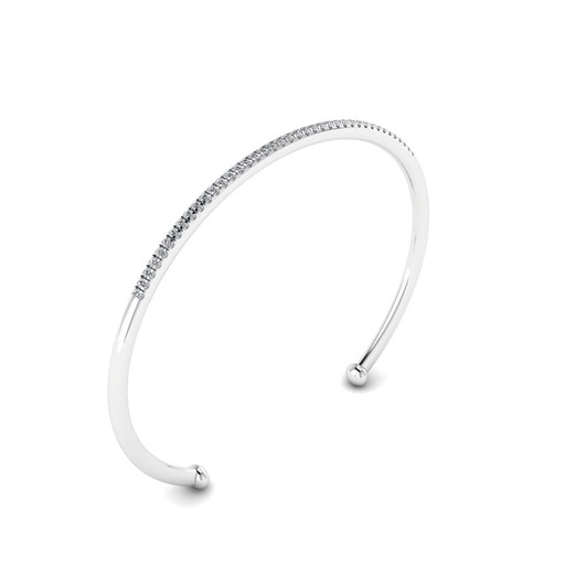  Bracelet   Diamant Or Blanc Jonc de Diamants