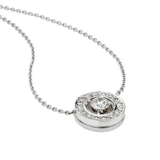 Pendant & Necklace Classics  Diamond White Gold with palladium  with palladium   18 carats (750/1000) POETS CIRCLE