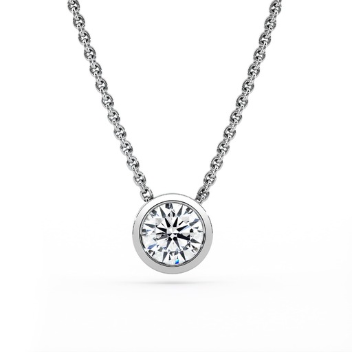 Pendentif Classique  Diamant or serti clos ETERNITE