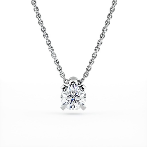 Pendentif Classique  Diamant or serti griffes BERCEAU 