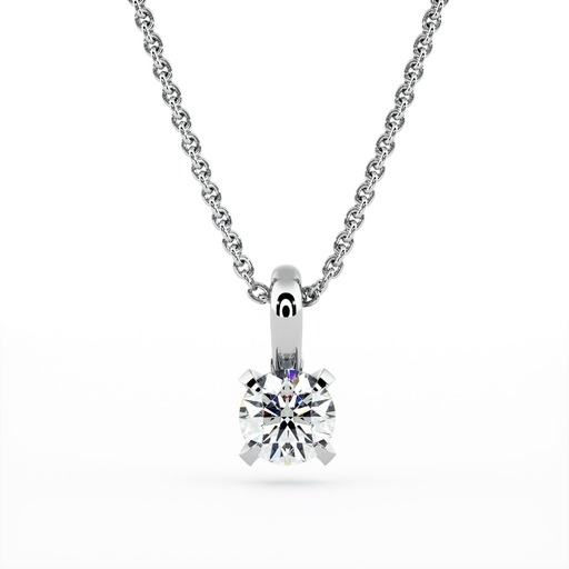 Pendant & Necklace Classics Diamond Gold SOLITAIRE  N°1 with swivelling bail