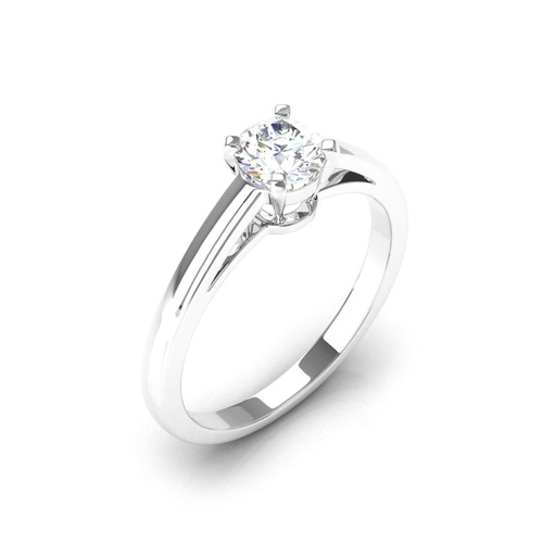 Engagement ring Classics  Diamond White Gold with palladium  with palladium   18 carats (750/1000) Some-day (one-Night) 4-Claws