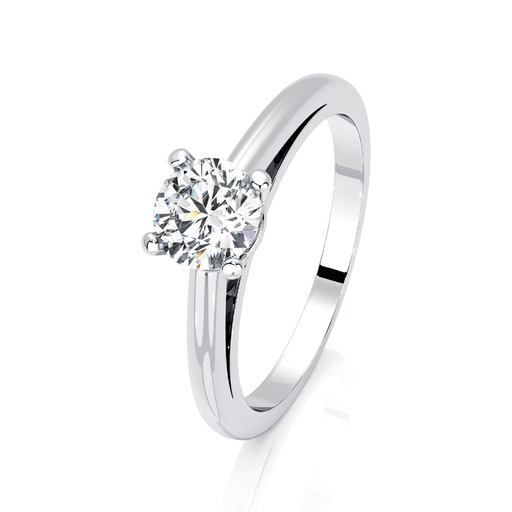 Solitaire  Classique   Diamant Or Rose 4 Griffes Classic