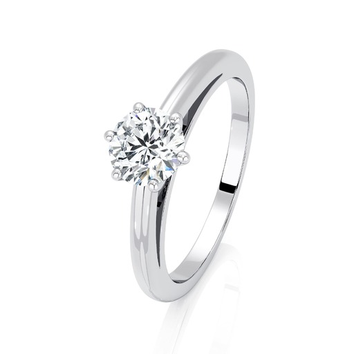 Solitaire  Classique   Diamant Or Rose 6 Griffes Classic