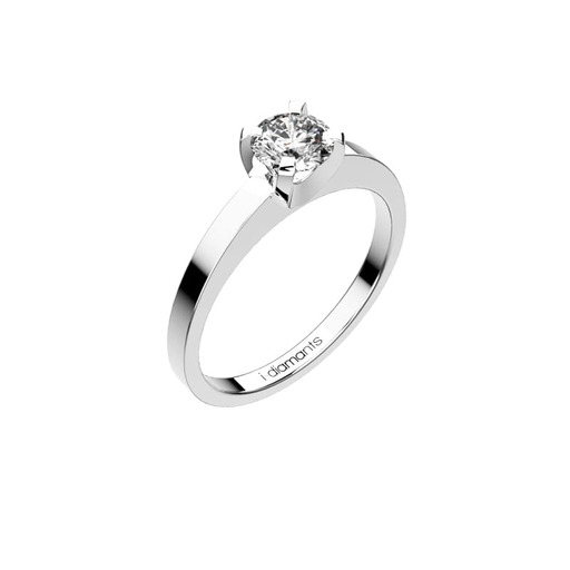 Engagement ring Classics  Diamond White Gold with palladium  with palladium   18 carats (750/1000) DEVA