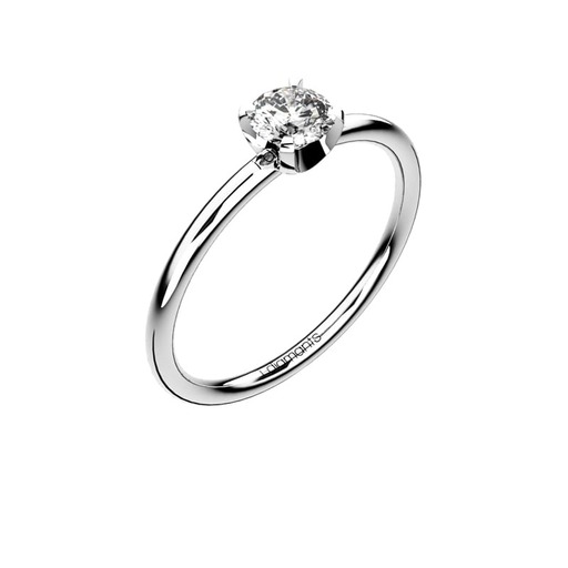 Solitaire  Classique   Diamant Or Blanc palladié palladié 18 carats (750/000) Dulcinée