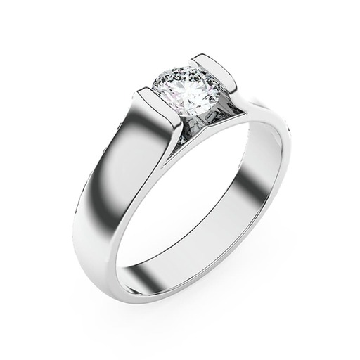 Engagement ring Classics  Diamond White Gold with palladium  with palladium   18 carats (750/1000) Between you and me