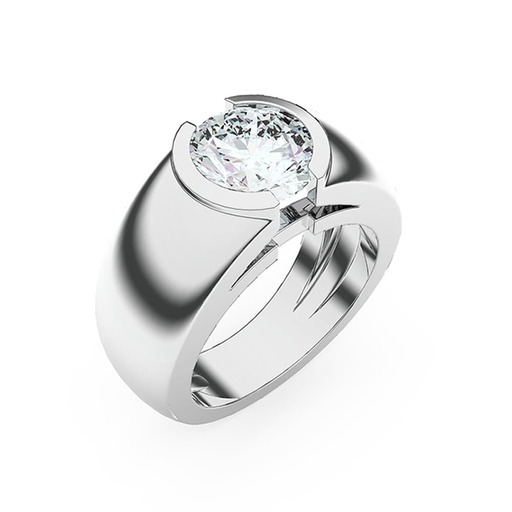 Solitaire  Classique   Diamant Or Blanc palladié palladié 18 carats (750/000) LUNA